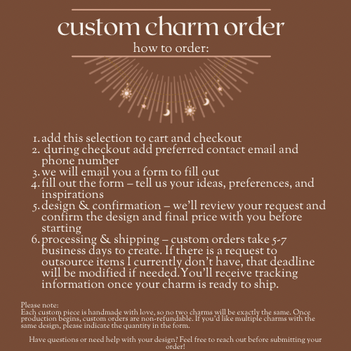 Custom Charm Order