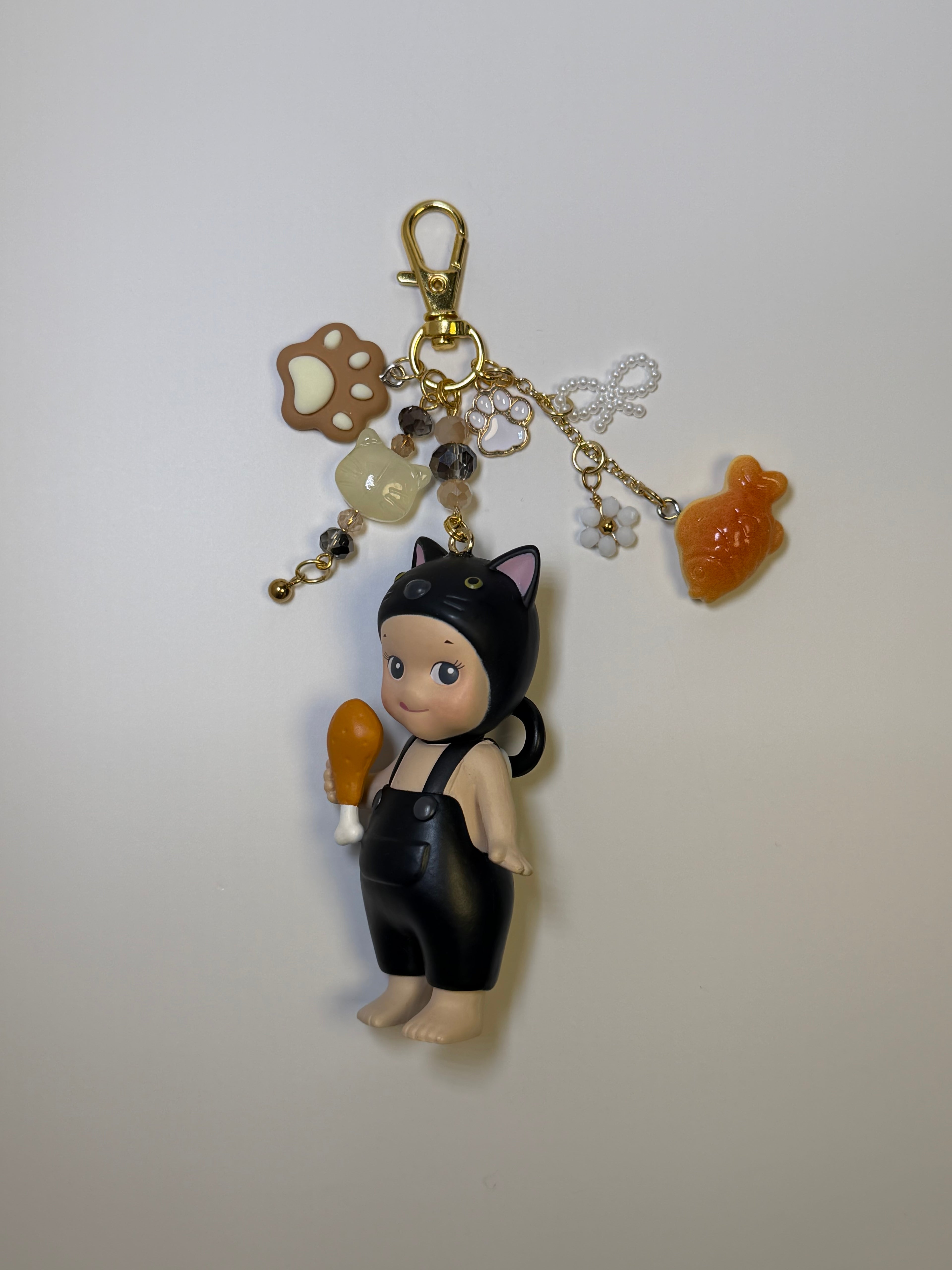 black sonny angel cat life series dupe charm