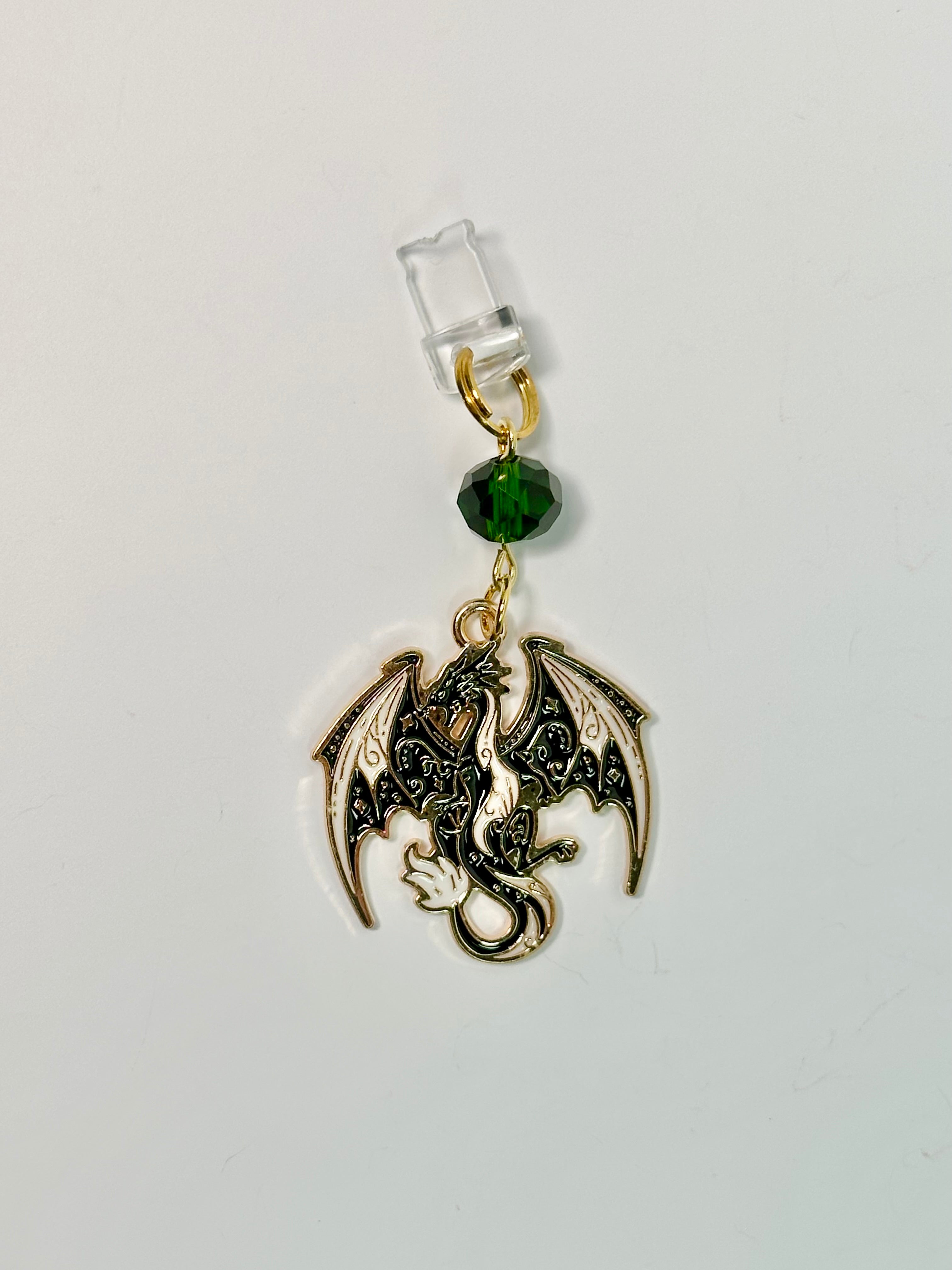 jade dragon mini charm